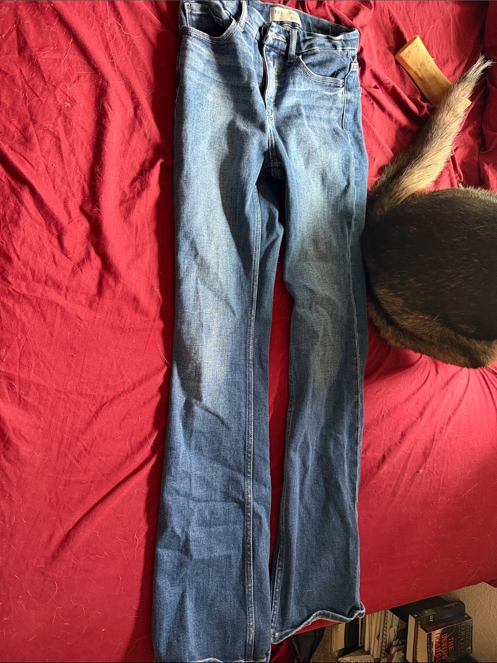 BKE High-Rise Medium Blue bootcut jeans